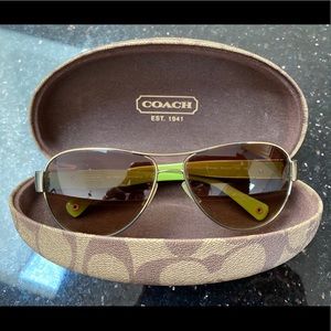 Coach Sunglasses - Charity Gold Tortoise Green